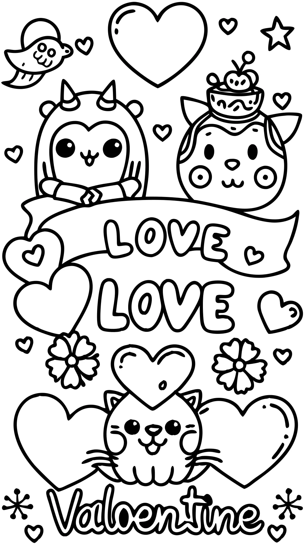 valentines day printable coloring pages